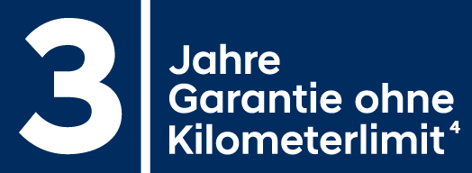 Drei Jahre Garantie ohne Kilometerlimit