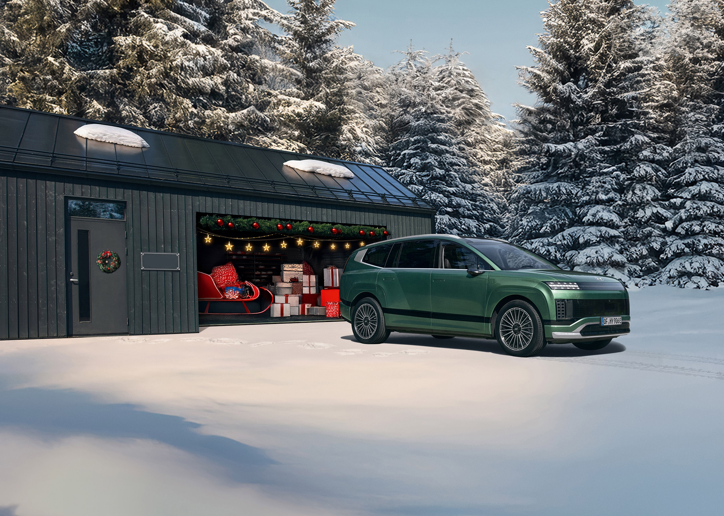 Hyundai IONIQ 9 grün Probefahrt Weihnachten